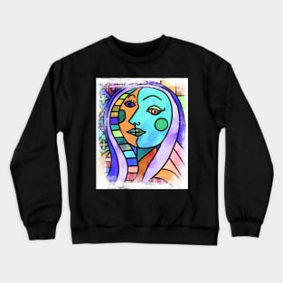 lady cubism Crewneck Sweatshirt